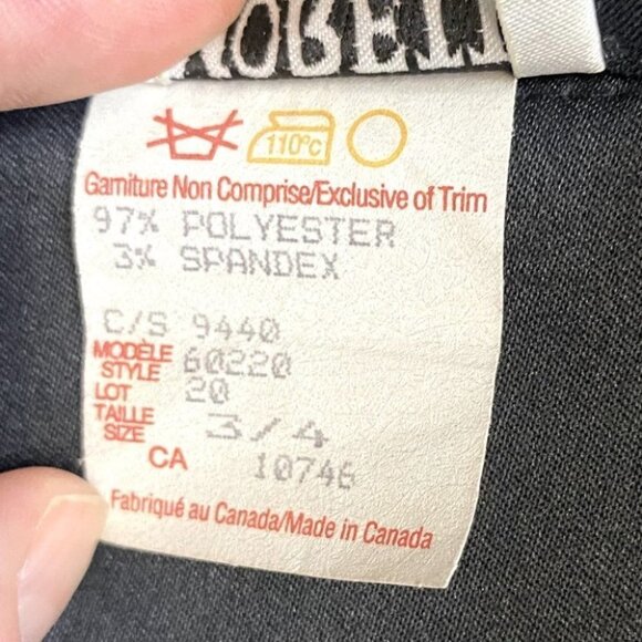 Vintage Amoretti Black 3 Toggle Long Blazer with Shoulder Pads M - Picture 8 of 13